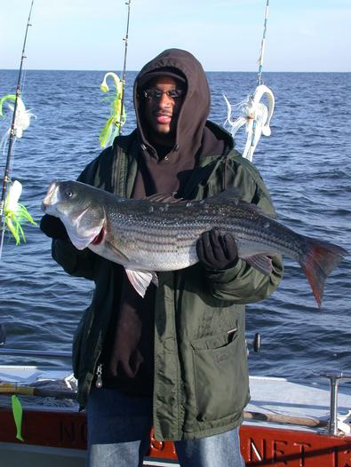 Robert's first Chesapeake Bay trophy striper